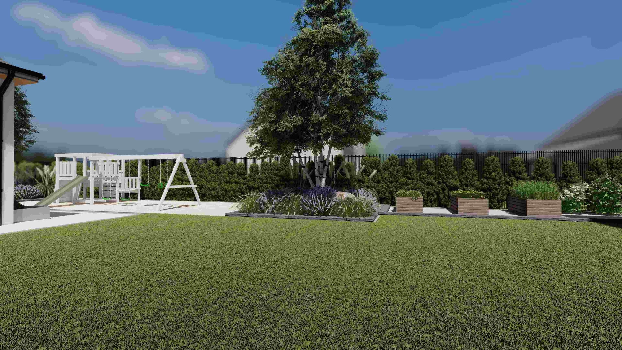 część użytkowa i plac zabaw dla dzieci