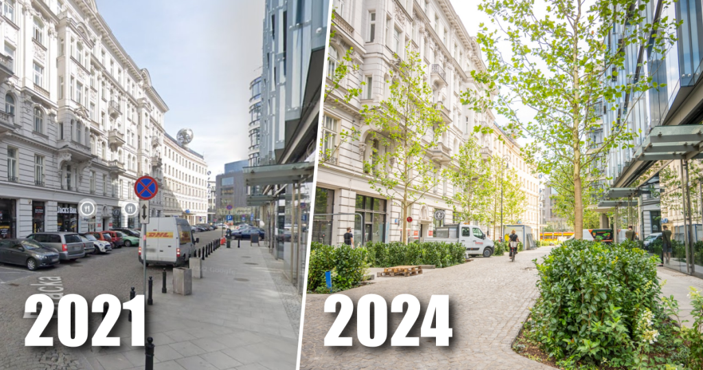 przemiana ulicy Brackiej w Krakowie w woonerf