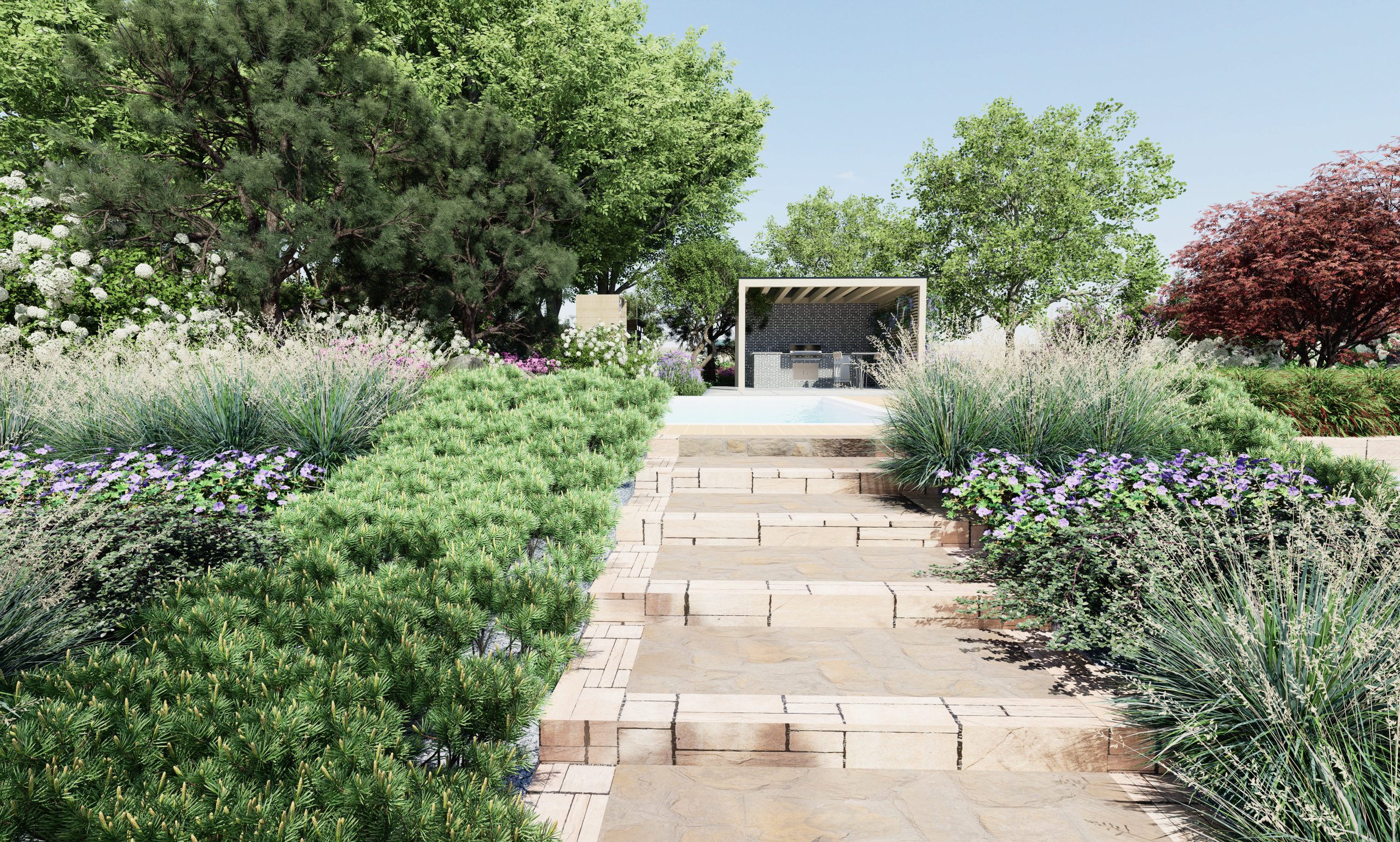 schody do strefy SPA - elegancja i funkcjonalność