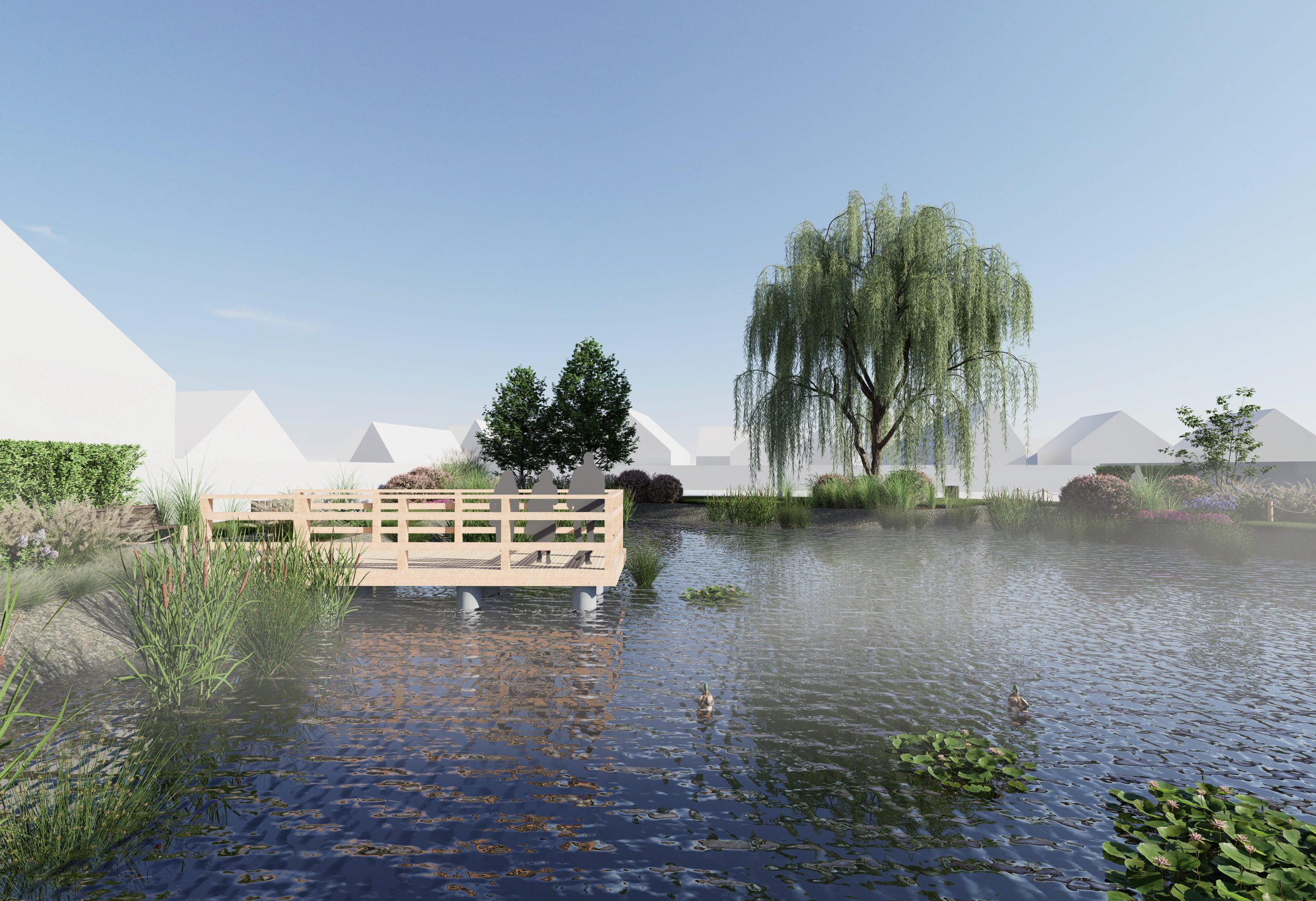 wiejski staw naturalny