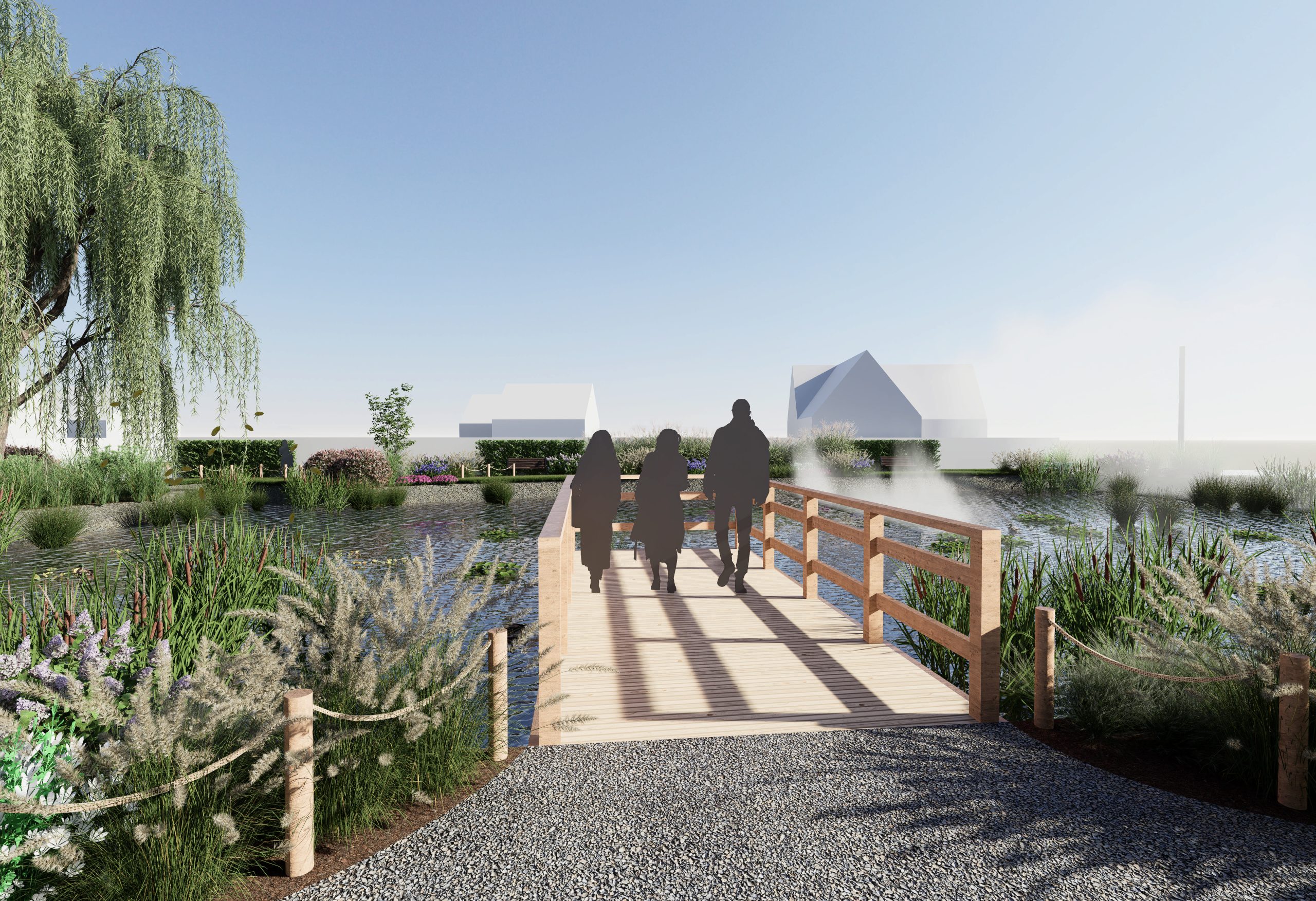 wiejski staw naturalny