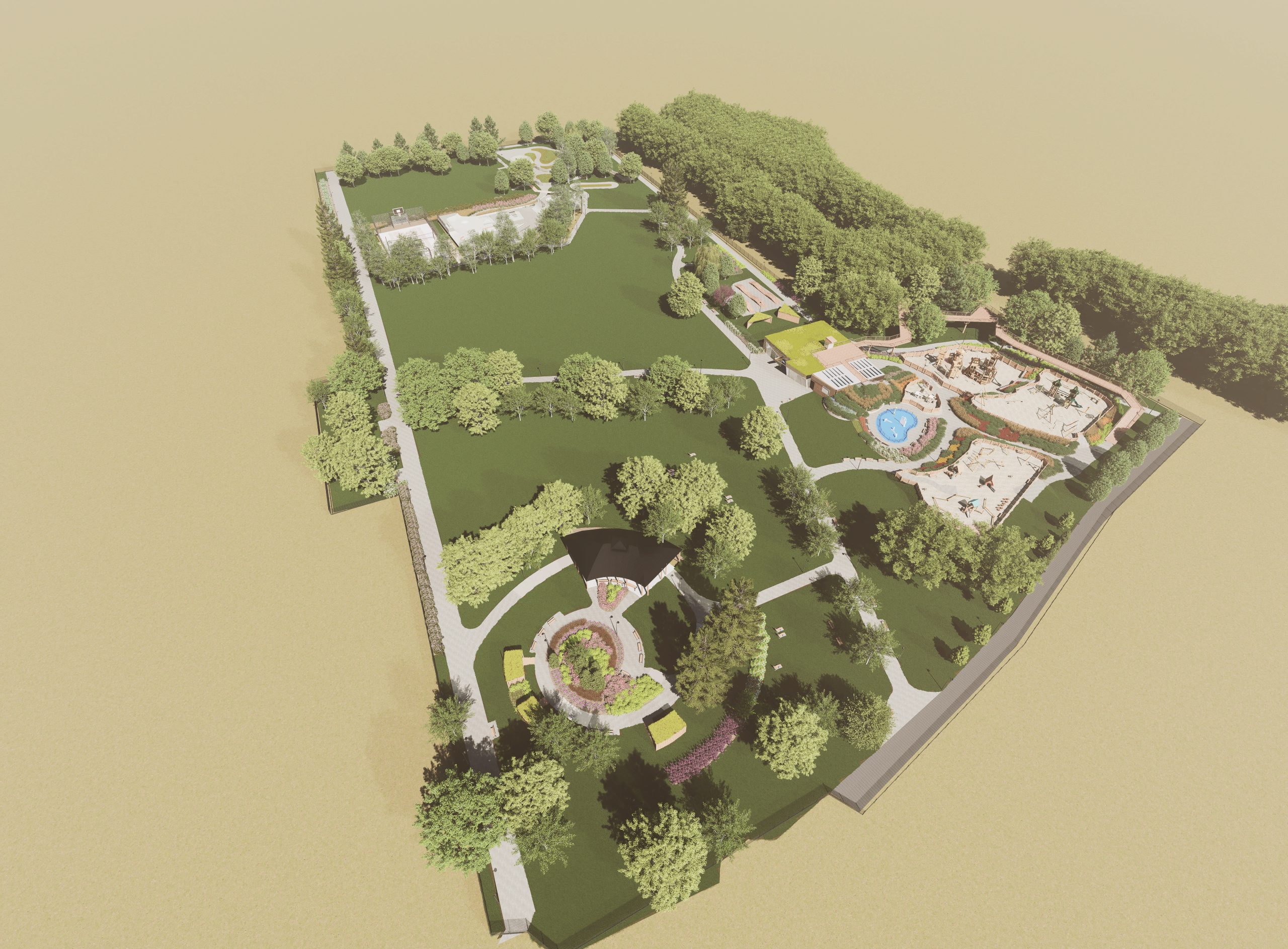 rzut z góry na całość